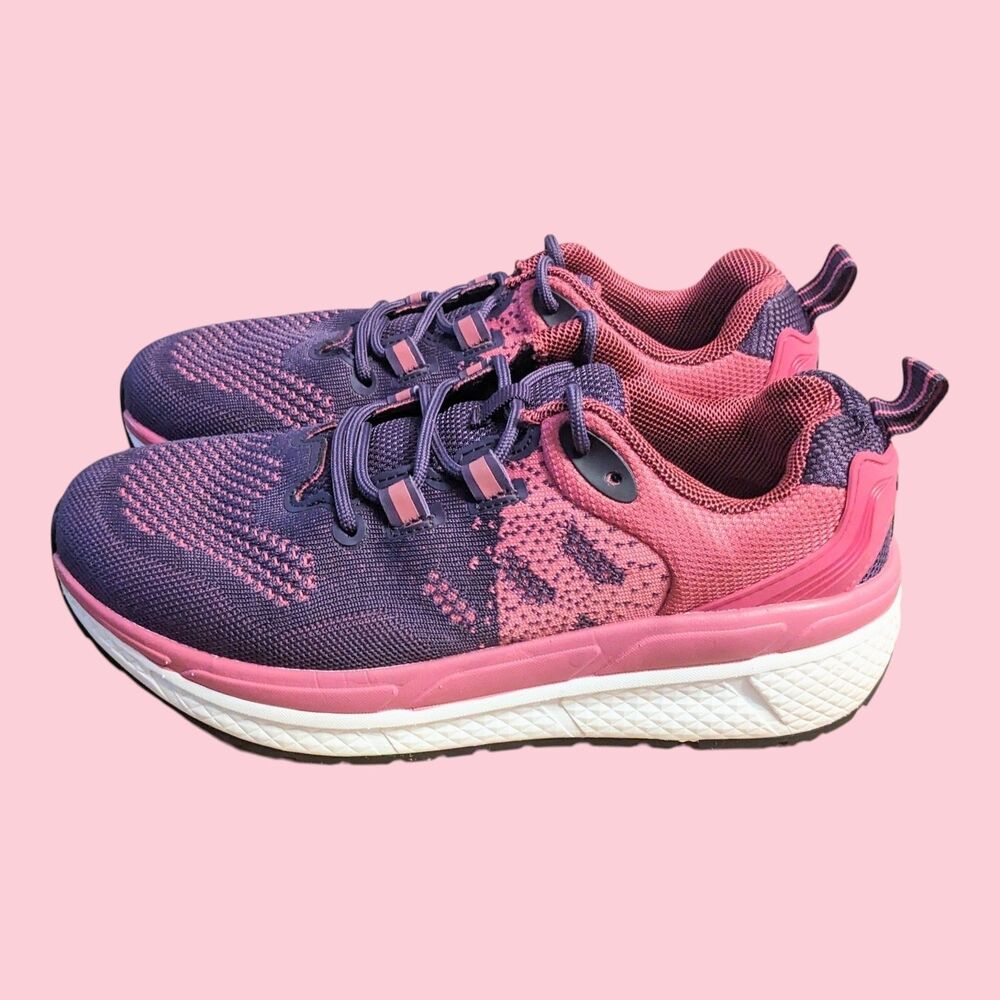 Propét Ultra Women's 8 Wide Sneakers Pink Purple Knit Mesh Padded Collar WAA282M
